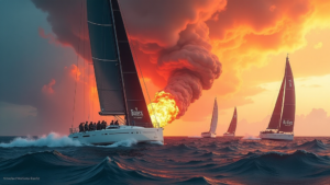 dramatische segel flotte
