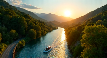 Meine Sicht auf die kurvenreiche Autobahn mit Boot (1/10)
