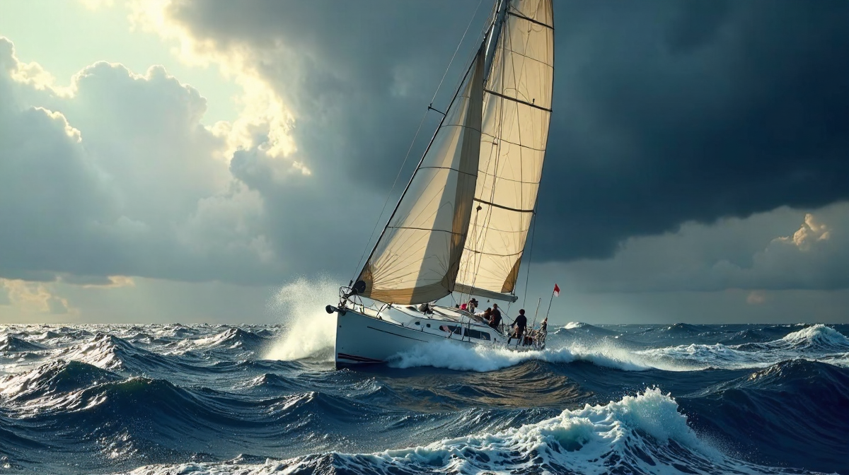 Segelabenteuer: Stürmische Wasser, Gefahren und drohende Wendungen